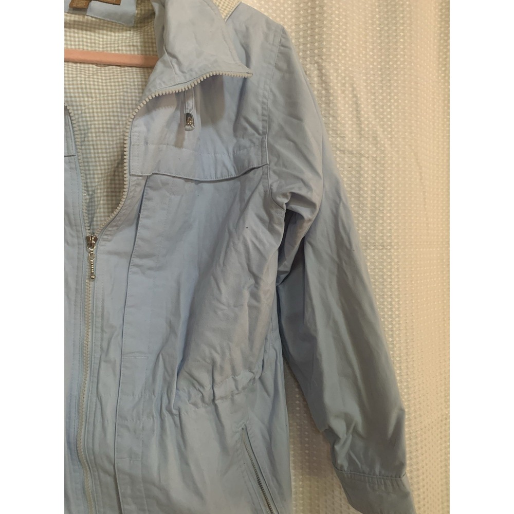 PA Originals Outerwear Classics Womens Medium Light Blue Windbreaker Jacket‎ - Picture 6 of 12